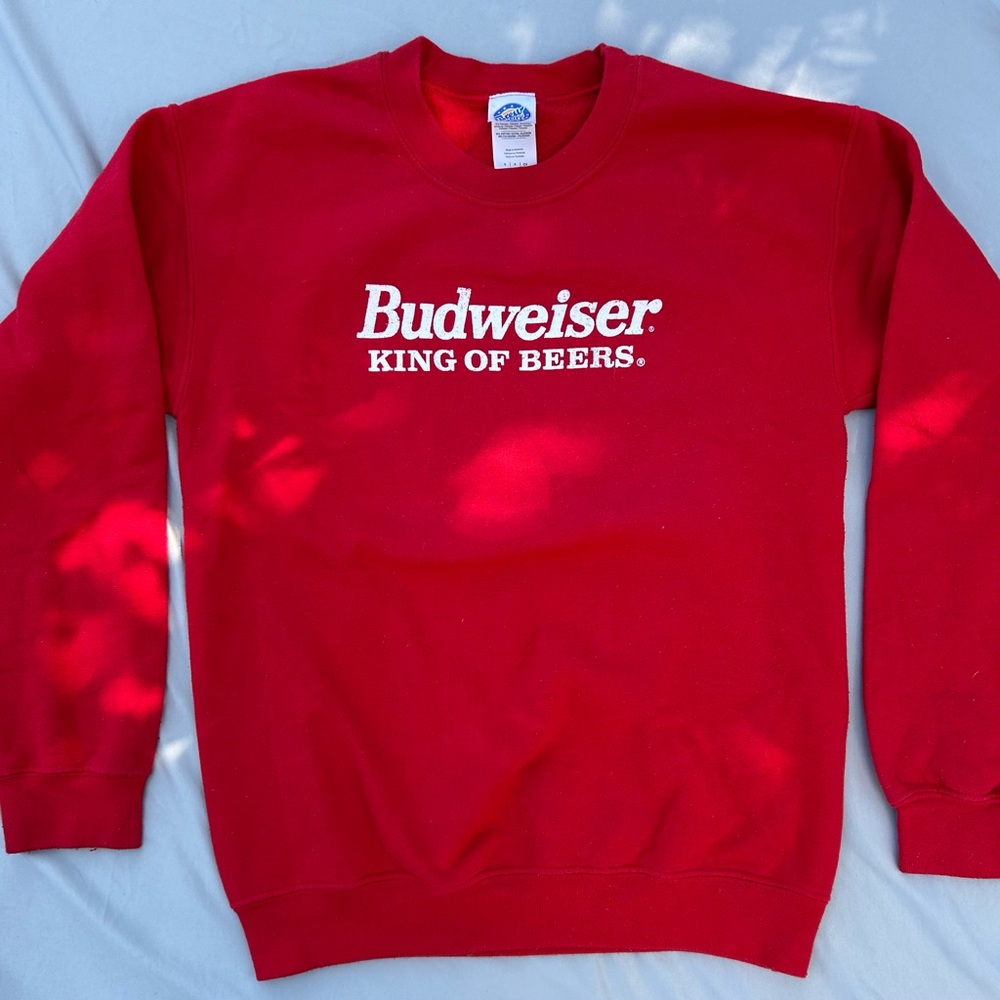 Budweiser Red Men's Sweater with back hit